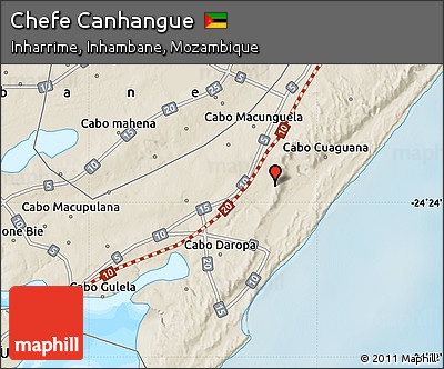 Shaded Relief Map of Chefe Canhangue