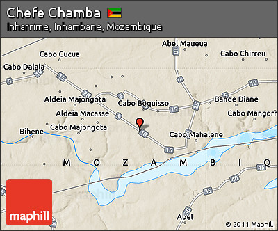 Shaded Relief Map of Chefe Chamba