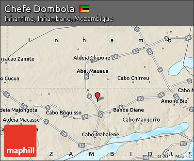 Shaded Relief Map of Chefe Dombola