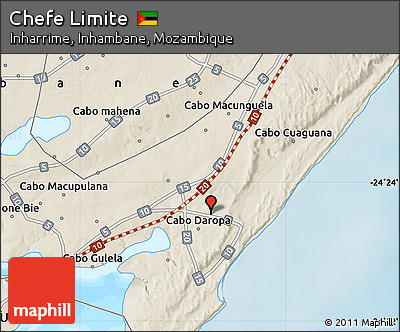 Shaded Relief Map of Chefe Limite