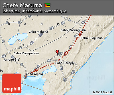 Shaded Relief Map of Chefe Macuma