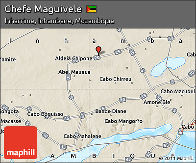 Shaded Relief Map of Chefe Maguivele