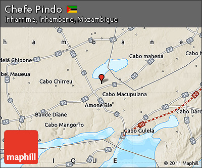 Shaded Relief Map of Chefe Pindo