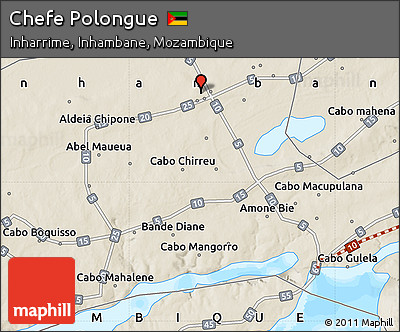 Shaded Relief Map of Chefe Polongue