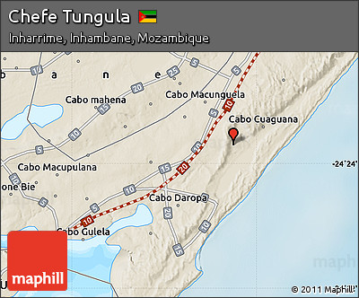 Shaded Relief Map of Chefe Tungula