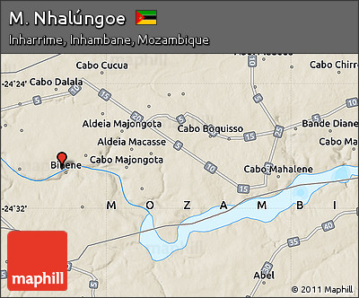 Shaded Relief Map of M. Nhalúngoe