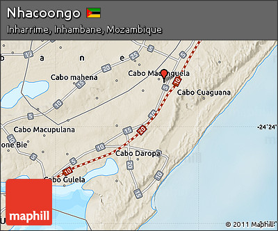 Shaded Relief Map of Nhacoongo