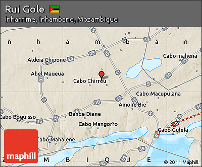 Shaded Relief Map of Rui Gole