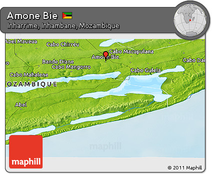 Physical Panoramic Map of Amone Bie