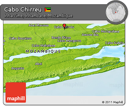 Physical Panoramic Map of Cabo Chirreu