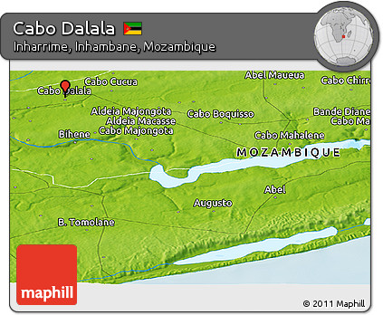 Physical Panoramic Map of Cabo Dalala