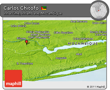 Physical Panoramic Map of Carlos Chitofo