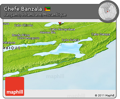 Physical Panoramic Map of Chefe Banzala