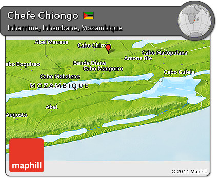 Physical Panoramic Map of Chefe Chiongo