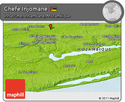 Physical Panoramic Map of Chefe Injomane