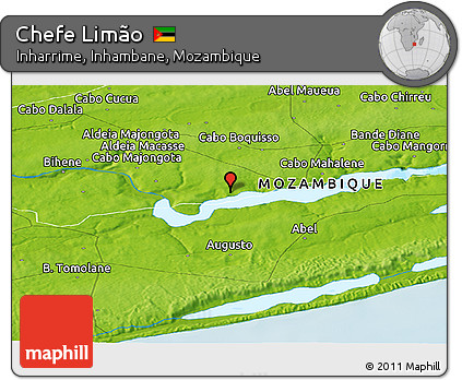 Physical Panoramic Map of Chefe Limão