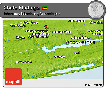 Physical Panoramic Map of Chefe Madinga