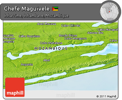 Physical Panoramic Map of Chefe Maguivele