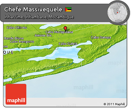 Physical Panoramic Map of Chefe Massivequele