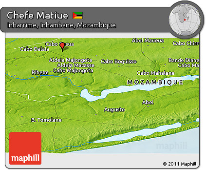 Physical Panoramic Map of Chefe Matiue