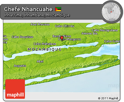 Physical Panoramic Map of Chefe Nhancuahe