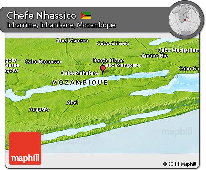 Physical Panoramic Map of Chefe Nhassico