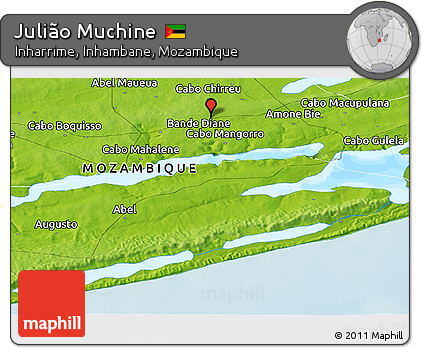 Physical Panoramic Map of Julião Muchine
