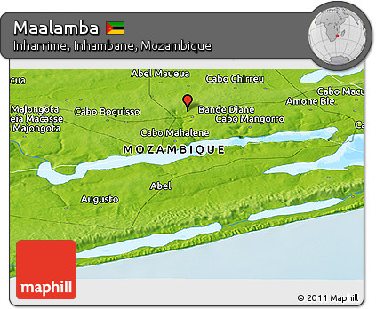 Physical Panoramic Map of Maalamba