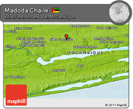 Physical Panoramic Map of Madoda Chaíle