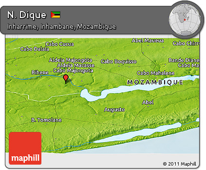 Physical Panoramic Map of N. Dique