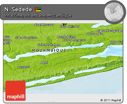 Physical Panoramic Map of N. Sedede