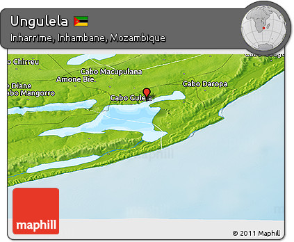 Physical Panoramic Map of Ungulela