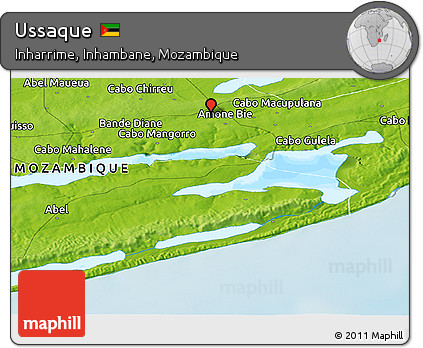 Physical Panoramic Map of Ussaque