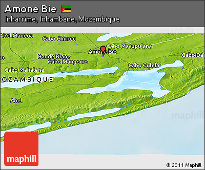 Physical Panoramic Map of Amone Bie
