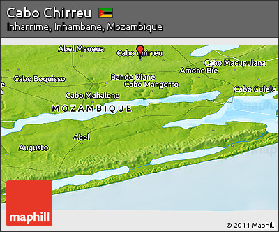 Physical Panoramic Map of Cabo Chirreu