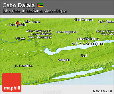 Physical Panoramic Map of Cabo Dalala