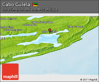 Physical Panoramic Map of Cabo Gulela