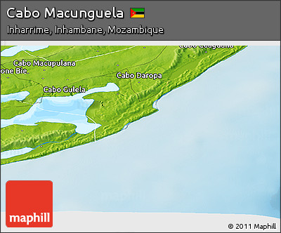 Physical Panoramic Map of Cabo Macunguela