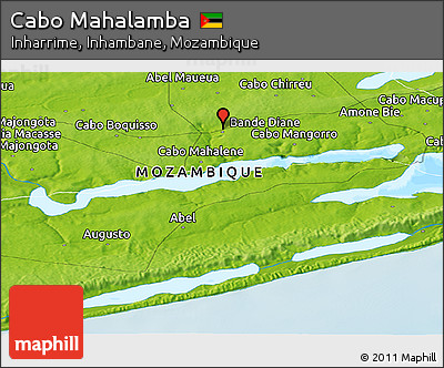 Physical Panoramic Map of Cabo Mahalamba