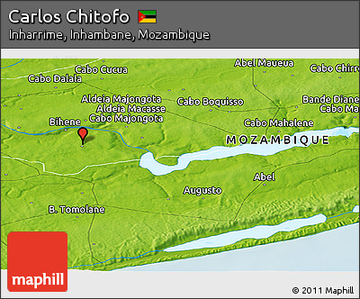 Physical Panoramic Map of Carlos Chitofo
