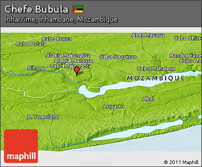Physical Panoramic Map of Chefe Bubula