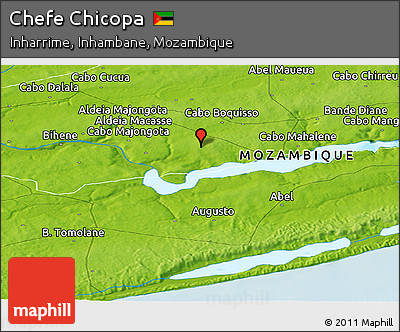 Physical Panoramic Map of Chefe Chicopa
