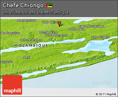 Physical Panoramic Map of Chefe Chiongo