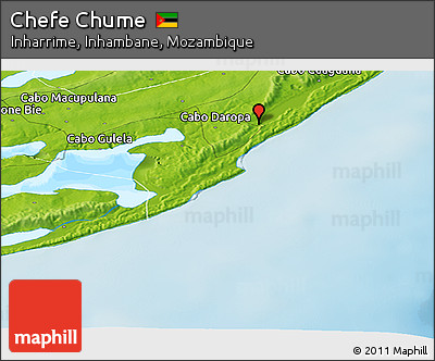 Physical Panoramic Map of Chefe Chume