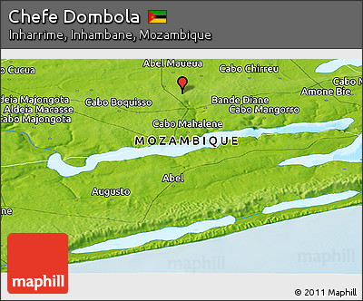 Physical Panoramic Map of Chefe Dombola
