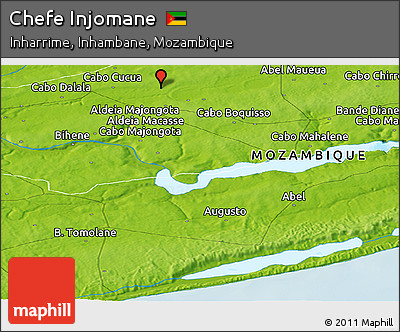 Physical Panoramic Map of Chefe Injomane