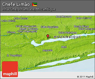Physical Panoramic Map of Chefe Limão
