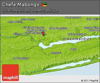 Physical Panoramic Map of Chefe Mabongo