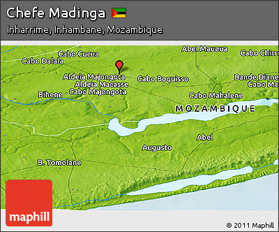 Physical Panoramic Map of Chefe Madinga