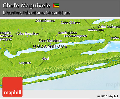 Physical Panoramic Map of Chefe Maguivele